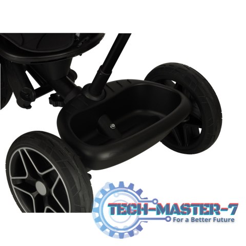 Rowerek trójkołowy TRIKE FIX Elite 2w1 z daszkiem obracany regulowany spacerówka prowadnik pasy czarny Rowerek trójkołowy TRIKE FIX Elite 2w1 z daszkiem obracany regulowany spacerówka prowadnik pasy czarny