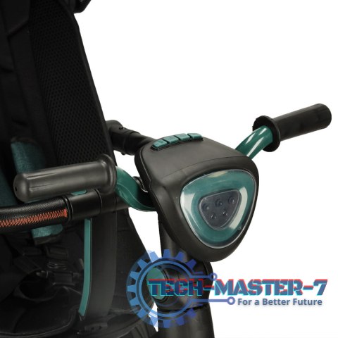 Rowerek trójkołowy TRIKE FIX Elite 2w1 z daszkiem obracany regulowany spacerówka prowadnik pasy zielony Rowerek trójkołowy TRIKE FIX Elite 2w1 z daszkiem obracany regulowany spacerówka prowadnik pasy zielony