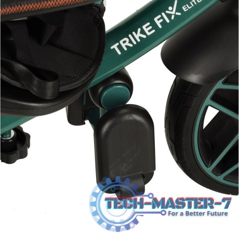 Rowerek trójkołowy TRIKE FIX Elite 2w1 z daszkiem obracany regulowany spacerówka prowadnik pasy zielony Rowerek trójkołowy TRIKE FIX Elite 2w1 z daszkiem obracany regulowany spacerówka prowadnik pasy zielony