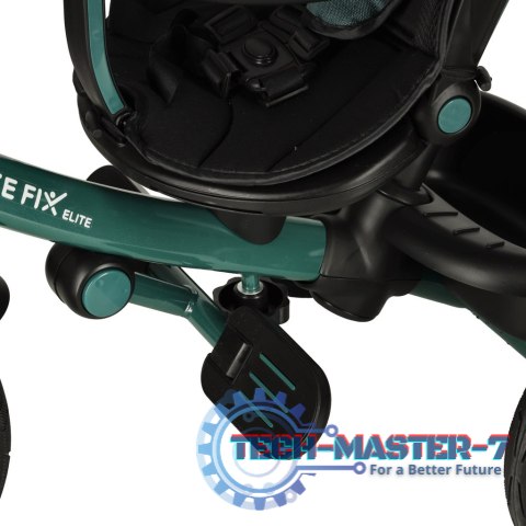 Rowerek trójkołowy TRIKE FIX Elite 2w1 z daszkiem obracany regulowany spacerówka prowadnik pasy zielony Rowerek trójkołowy TRIKE FIX Elite 2w1 z daszkiem obracany regulowany spacerówka prowadnik pasy zielony