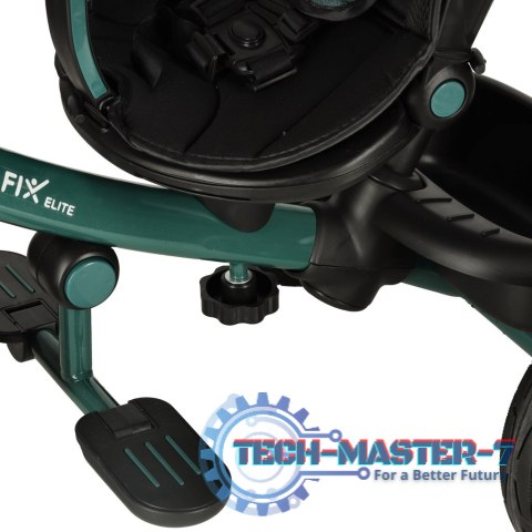 Rowerek trójkołowy TRIKE FIX Elite 2w1 z daszkiem obracany regulowany spacerówka prowadnik pasy zielony Rowerek trójkołowy TRIKE FIX Elite 2w1 z daszkiem obracany regulowany spacerówka prowadnik pasy zielony