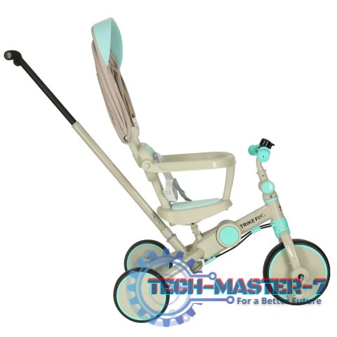 Rowerek trójkołowy TRIKE FIX V4 rower biegowy 6w1 daszek prowadnik pasy niebieski szary Rowerek trójkołowy TRIKE FIX V4 rower biegowy 6w1 daszek prowadnik pasy niebieski szary