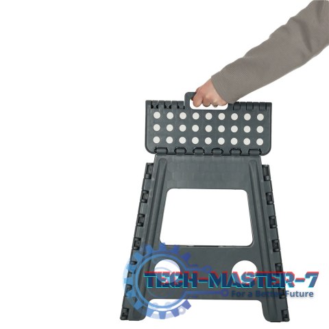 Stołek taboret składany antypoślizgowy 39cm ciemny szary Stołek taboret składany antypoślizgowy 39cm ciemny szary