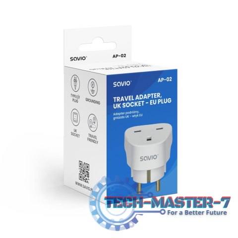 Adapter podróżny, gniazdo UK wtyk EU AP-02 Adapter podróżny, gniazdo UK wtyk EU AP-02