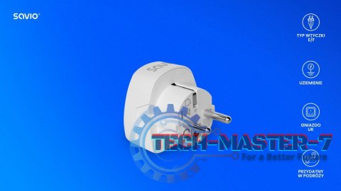Adapter podróżny, gniazdo UK wtyk EU AP-02 Adapter podróżny, gniazdo UK wtyk EU AP-02