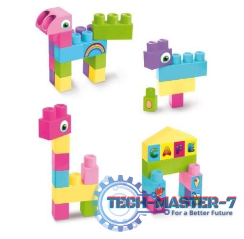 Klocki 26 elementów Big Blocks różowe Klocki 26 elementów Big Blocks różowe