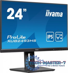 Monitor ProLite 23.8 cala XUB2493HS-B6 A, IPS, HDMI, DP, 2x2W, HAS, 300cd/m2, obrót stopy 120 stopni