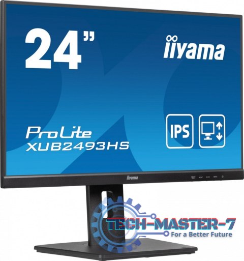 Monitor ProLite 23.8 cala XUB2493HS-B6 A, IPS, HDMI, DP, 2x2W, HAS, 300cd/m2, obrót stopy 120 stopni Monitor ProLite 23.8 cala XUB2493HS-B6 A, IPS, HDMI, DP, 2x2W, HAS, 300cd/m2, obrót stopy 120 stopni