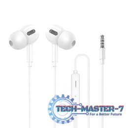 Słuchawki przewodowe YA11 HiFi jack 3,5 mm (Białe)