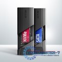 EEM2-GTS2 Obudowa zewnętrzna aluminiowa bezśrubowa USB-C 3.2 Gen 2 M.2 NVMe & SATA SSD + USB-A - USB-C redukcja