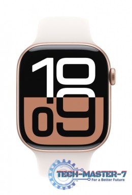 Watch Series 10 GPS + Cellular, koperta 42 mm z aluminium w kolorze różowego złota z paskiem sportowym w kolorze łagodnego różu 