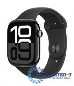 Watch Series 10 GPS + Cellular, koperta 46 mm z aluminium w kolorze onyksu z paskiem sportowym w kolorze czarnym - rozmiar S/M