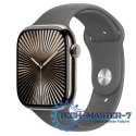 Watch Series 10 GPS + Cellular, koperta 46 mm z tytanu w kolorze naturalnym z paskiem sportowy w kolorze górskiej szarości - roz