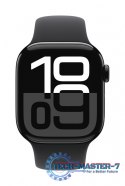Watch Series 10 GPS, koperta 42 mm z aluminium w kolorze onyksu z paskiem sportowym w kolorze czarnym - rozmiar M/L