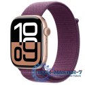 Watch Series 10 GPS, koperta 46 mm z aluminium w kolorze różowego złota z opaską sportową w kolorze dojrzałej śliwki