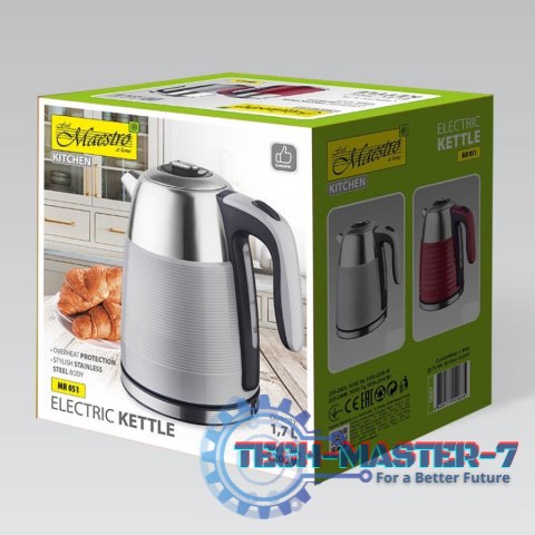 Czajnik elektryczny metalowy 1,7l 2200W MR-051-GREY Czajnik elektryczny metalowy 1,7l 2200W MR-051-GREY