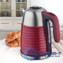Czajnik elektryczny metalowy 1,7l 2200W MR-051-RED