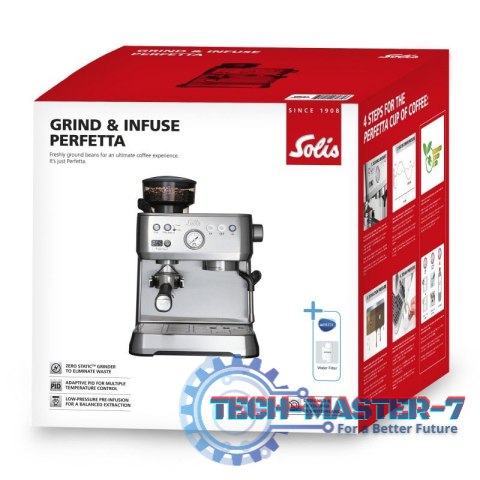 Ekspres kolbowy Grind & Infuse Perfetta stalowy Ekspres kolbowy Grind & Infuse Perfetta stalowy