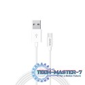 Ładowarka sieciowa 65W GaN LA-07 z kablem USB-A-USB typ C 1m, biała