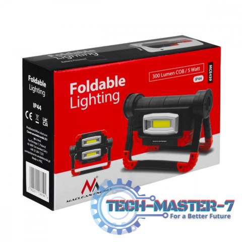 Lampa robocza LED COB warsztatowa składana MCE439 300LM 3 tryby świecenia, IP44. 6500K (zimna biała) wymiary: 199,4 x 141 x 58,6 Lampa robocza LED COB warsztatowa składana MCE439 300LM 3 tryby świecenia, IP44. 6500K (zimna biała) wymiary: 199,4 x 141 x 58,6