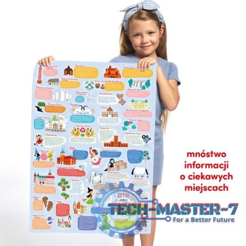 Puzzle obserwacyjne - Mapa Polski 100 elementów Puzzle obserwacyjne - Mapa Polski 100 elementów