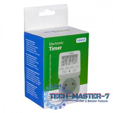 Timer cyfrowy GB605 E 16A IP20 Timer cyfrowy GB605 E 16A IP20