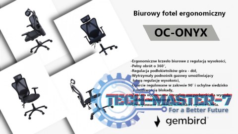 Krzesło biurowe ergonomiczne Onyx Krzesło biurowe ergonomiczne Onyx