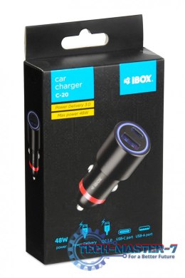 Ładowarka samochodowa IBOX C-20 48W A+C