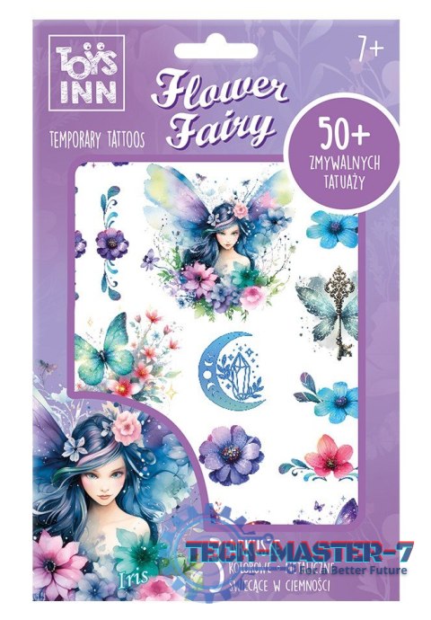 Tatuaże Flower Fairy Iris fiolet