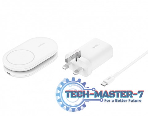 Magnetyczna podstawka ładująca BOOSTCHARGE 2w1 Qi2 15W biała składana Magnetyczna podstawka ładująca BOOSTCHARGE 2w1 Qi2 15W biała składana
