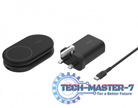 Magnetyczna podstawka ładująca BOOSTCHARGE 2w1 Qi2 15W czarna składana Magnetyczna podstawka ładująca BOOSTCHARGE 2w1 Qi2 15W czarna składana