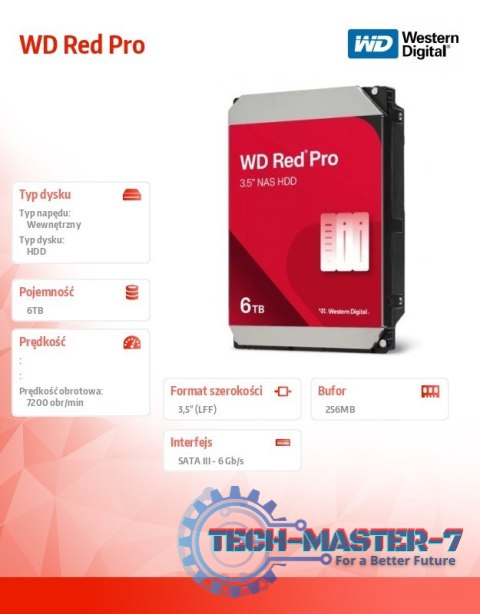 Dysk HDD Red Pro 6TB 3,5 265 MB SATAIII WD6005FFBX Dysk HDD Red Pro 6TB 3,5 265 MB SATAIII WD6005FFBX