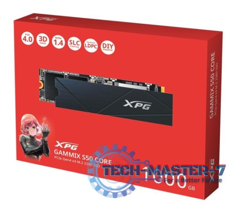 Dysk SSD XPG GAMMIX S50 CORE 1TB PCIe 4x4 3.5/2.2 M2 Dysk SSD XPG GAMMIX S50 CORE 1TB PCIe 4x4 3.5/2.2 M2