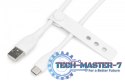 Kabel zasilający silikonowy USB-A - USB-C, USB 2.0 60W, 1m Biały