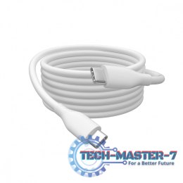 Kabel zasilający silikonowy USB-C - USB-C, USB 2.0 60W, 2m Biały