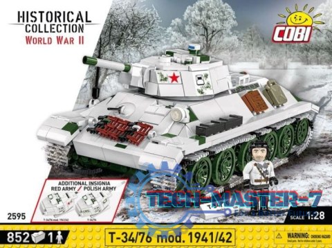 Klocki Czołg T34-76 model 1941-42 852 elementów Klocki Czołg T34-76 model 1941-42 852 elementów