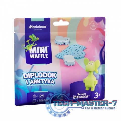 Klocki Mini Waffle - Saszetka Diplodok i Arktyka 25 elementów