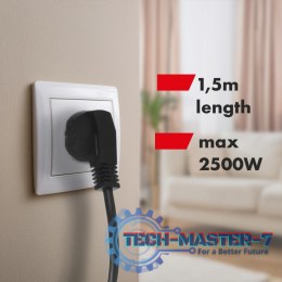 Przedłużacz 1,5m 250VAC 10A 4 gniazda MCE508 B Port USB-C Quick charge 2.0 IP20