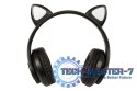 Słuchawki bezprzewodowe Bluetooth 5.0 LED dla dzieci czarne uszy