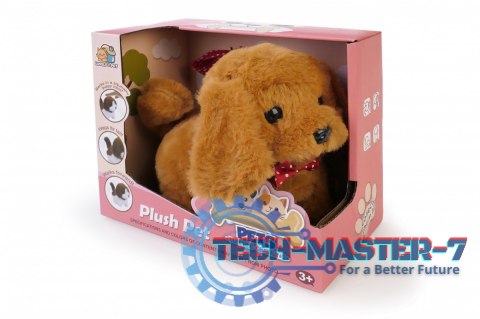 Piesek chodzący na smyczy brązowy 14 cm Piesek chodzący na smyczy brązowy 14 cm