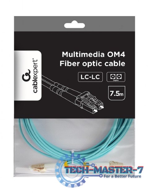 Kabel światłowodowy wielomodowy duplex OM4 50/125,LC/LC,7.5m Kabel światłowodowy wielomodowy duplex OM4 50/125,LC/LC,7.5m