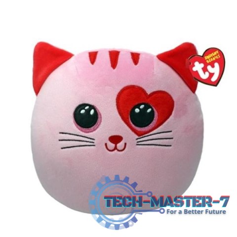 Maskotka TY Squishy Kot różowy 22 cm