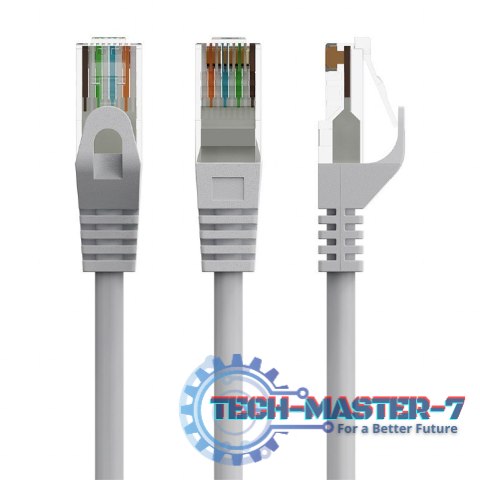 Patch cord kat.6 miedź UTP 1.5m szary