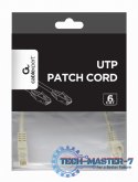 Patch cord kat.6 miedź UTP 2m szary