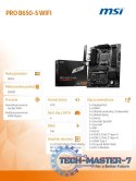 Płyta główna PRO B650-S WIFI AM5 4DDR5 HDMI/DP ATX