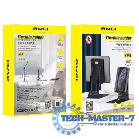 Uchwyt biurkowy X23 uniwersalny telefon tablet Czarny Uchwyt biurkowy X23 uniwersalny telefon tablet Czarny