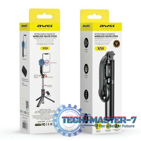 Uchwyt selfie stick X51 tripod magnetyczny Uchwyt selfie stick X51 tripod magnetyczny