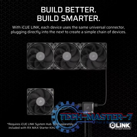 Wentylator iCUE LINK RX140 MAX 140mm Single Fan Wentylator iCUE LINK RX140 MAX 140mm Single Fan