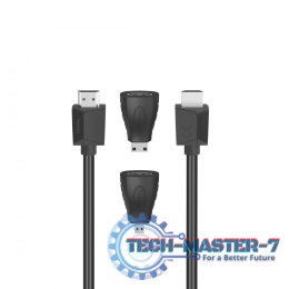 Kabel HDMI 2.0b 4k 1,5m + adapter mini/micro