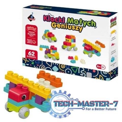 Klocki Małych Geniuszy - Soft 62 elementy